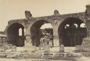 Bisson Auguste Rosalie Prints: [Basilica of Maxentius and Constantine, Rome], ca. 1861. Creator: Auguste-Rosalie Bisson