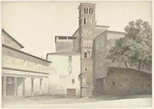Joseph August Knip Prints: Basilica and Monastery of SS. Giovanni e Paolo in Rome