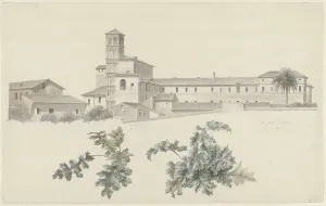Joseph August Knip Prints: The Basilica of Santi Giovanni e Paolo in Rome