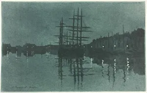 Guerard Henri Charles Prints: The Basin at Dieppe, 1883 / 89. Creator: Henri-Charles Guerard