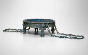 Basin with Figural Feet (Lu), Eastern Zhou dynasty, Warring States period Basin with Figural Feet (Lu), Eastern Zhou dynasty, Warring States period