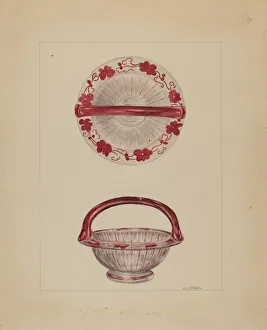 View From Above Prints: Basket, c. 1936. Creator: Gertrude Lemberg