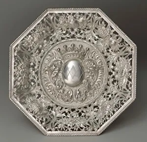 Octagonal Prints: Basket, c1700. Creator: George Lewis