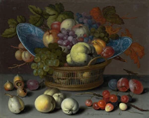 Cherries Gallery: Basket of Fruits, c. 1622. Creator: Balthasar van der Ast