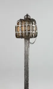 Broadsword Prints: Basket-Hilted Broadsword (Claymore), Scotland, c. 1760. Creator: Unknown