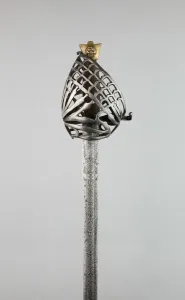 Broadsword Prints: Basket-Hilted Broadsword (Schiavona), Venice, c. 1700. Creator: Unknown