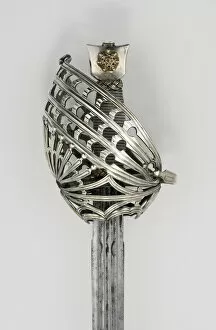 Sword Hilt Collection: Basket-Hilted Broadsword (Schiavona), Venice, 1775 / 1800. Creator: Unknown