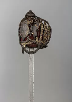 Sword Hilt Collection: Basket-Hilted Sword, British, ca. 1720-40. Creator: Unknown