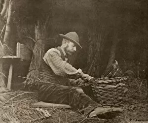 Basketry Gallery: The Basket-Maker, 1888. Creator: Peter Henry Emerson