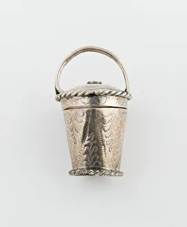 Basket-Shaped Sponge Box, Netherlands, c. 1850. Creator: Unknown