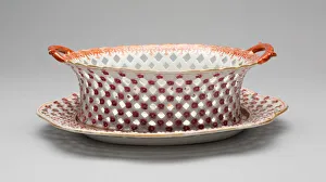 Pierced Prints: Basket and Stand, c. 1790. Creator: Unknown