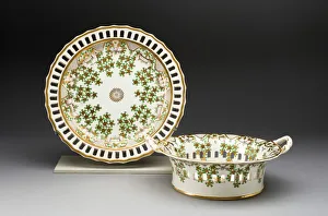 Creamware Prints: Basket, Stoke on Trent, 1770 / 97. Creator: Spode