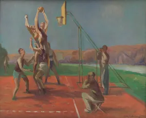 Jump Prints: Basketball Players, 1945. Creator: Bedrich Hoffstadter