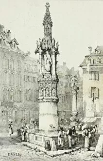 Urban Gallery: Basle, 1833. Creator: Samuel Prout