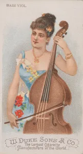 Schumacher And Prints: Bass Viol, from the Musical Instruments series (N82) for Duke brand cigarettes, 1888