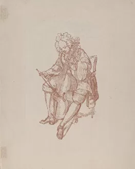 Images Dated 12th November 2015: The Bass Viol Player, 1707. Artist: Picart, Bernard (1673?1733)