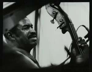 Hertfordshire Gallery: Bassist Eddie Jones at the Capital Radio Jazz Festival, Knebworth, Hertfordshire, 1982