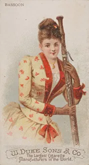 Schumacher And Prints: Bassoon, from the Musical Instruments series (N82) for Duke brand cigarettes, 1888. 1888