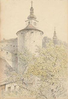 1886 Prints: Bastion of the Banska Bystrica fortification, 1886. Creator: Karoly Lajos Libay