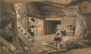 William Simpson Prints: Mine in the Bastion du Mat, 1856. Artist: Thomas Picken