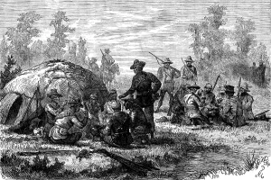 Africans Prints: The Basuto War in South Africa: the morning meal, 1881. Creator: Unknown