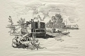 Bateau logement. Creator: Auguste Louis Lepere (French, 1849-1918)