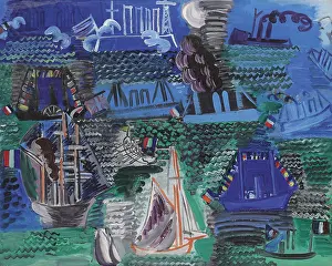 Regatta Prints: Bateaux (Boats), c1930. Creator: Dufy, Raoul (1877-1953)