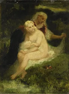 Adjusting Prints: After the Bath, 1860-1876. Creator: Narcisse Virgile Diaz de la Pena