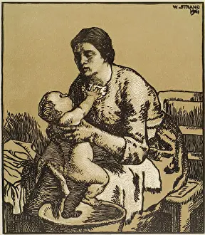 Hygienic Prints: The Bath, 1904. Creator: William Strang