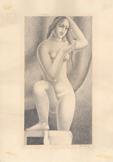 Orava Gallery Prints: After the bath, 1927. Creator: Mikulas Galanda