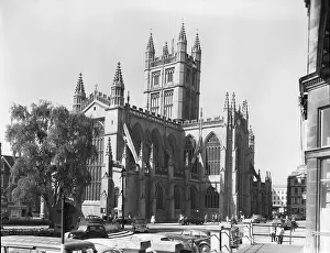Bath And Northeast Somerset Prints: Bath Abbey, Bath, c1955. Creator: Arthur Charles Kirby Ware