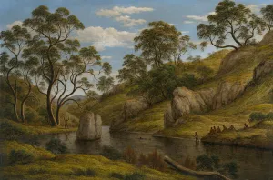 Tasmania Prints: The bath of Diana, Van Diemens Land, 1837. Artist: Glover, John (1767-1849)