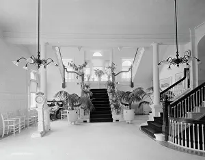 Weighing Machine Prints: The Bath house foyer, Virginia Hot Springs, c.between 1910 and 1920. Creator: Unknown