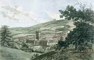 C18th Gallery: Bath, from the private road leading to Prior Park, pub. 1793. Creator: J. Hassell (1767-1825) and J
