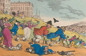 Gout Prints: Bath Races, November 20, 1810. November 20, 1810. Creator: Thomas Rowlandson