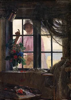 Looking Into Prints: After the Bath. A Young Girl Knocking at the Fisherman's Window