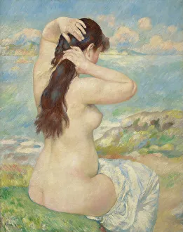 Renoir Pierre Auguste Prints: Bather Arranging Her Hair, 1885. Creator: Pierre-Auguste Renoir