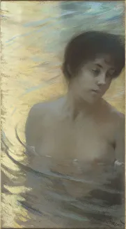 Besnard Prints: The Bather (Baigneuse), c. 1888