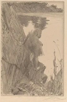 Bather III (Baigneuse de Dos), 1896. Creator: Anders Leonard Zorn Bather III (Baigneuse de Dos), 1896. Creator: Anders Leonard Zorn