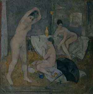 Alexander Vasilyevich 1883 1948 Gallery: The Bathers, 1919. Artist: Shevchenko, Alexander Vasilyevich (1883-1948)