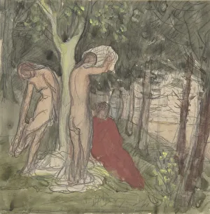 Puvis De Chavannes Pierre Prints: Bathers, 19th century. Creator: Pierre Puvis de Chavannes