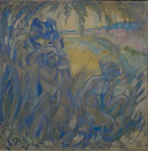 Bathers. Artist: Subbotin (Permyak), Pyotr Ivanovich (1886-1923) Bathers. Artist: Subbotin (Permyak), Pyotr Ivanovich (1886-1923)