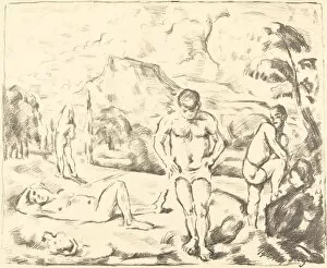 Zanne Collection: The Bathers (Large Plate), 1896-1897. Creator: Paul Cezanne
