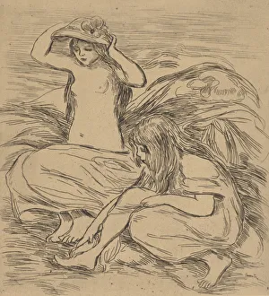 Two Bathers (Les Deux Baigneuses), 1895. Creator: Pierre-Auguste Renoir Two Bathers (Les Deux Baigneuses), 1895. Creator: Pierre-Auguste Renoir