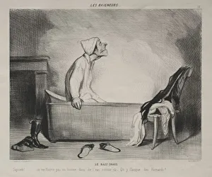 Honoredaumier French Prints: The Bathers, plate 12: The Hot Bath, 28 October 1839. Creator: Honore Daumier (French