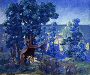 Bathers at the sea, 1913. Artist: Arapov, Anatoli Afanasyevich (1876-1949) Bathers at the sea, 1913. Artist: Arapov, Anatoli Afanasyevich (1876-1949)
