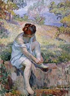 Lebasque Prints: Before Bathing, 1906-1907. Artist: Henri Baptiste Lebasque