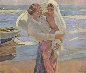 Shaded Prints: After Bathing, 1915, (1932). Artist: Joaquin Sorolla y Bastida