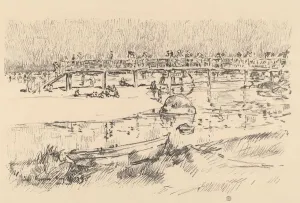 Bathing Beach, Bass Rocks, c. 1918. Creator: Frederick Childe Hassam Bathing Beach, Bass Rocks, c. 1918. Creator: Frederick Childe Hassam