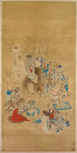 Dragons Prints: Bathing of the Buddha Festival, Qing dynasty, 1833. Creator: Hua Ziyou